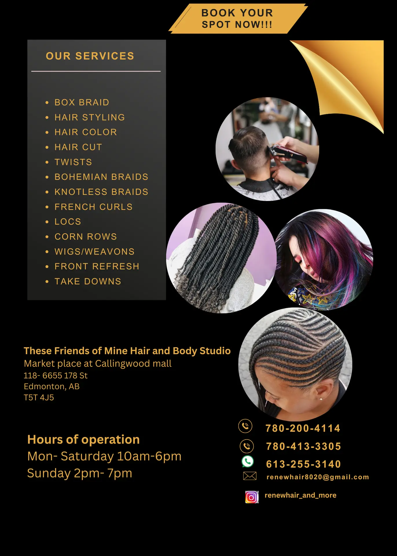 Black-And-Gold-Elegant-Hair-Salon-Instagram-Post-Real-Estate-Flyer-Flyers-Portrait-6.5-x-8-in-Flyers-Portrait-Invitations-Portrait