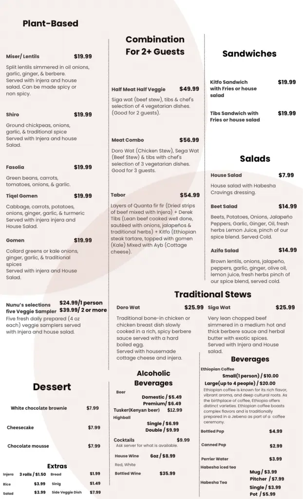 Restaurant Menu – 2