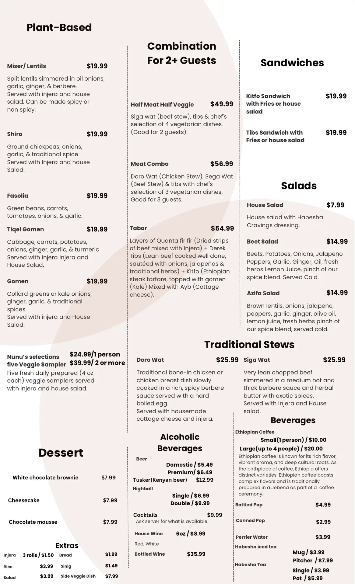 Restaurant Menu – 2